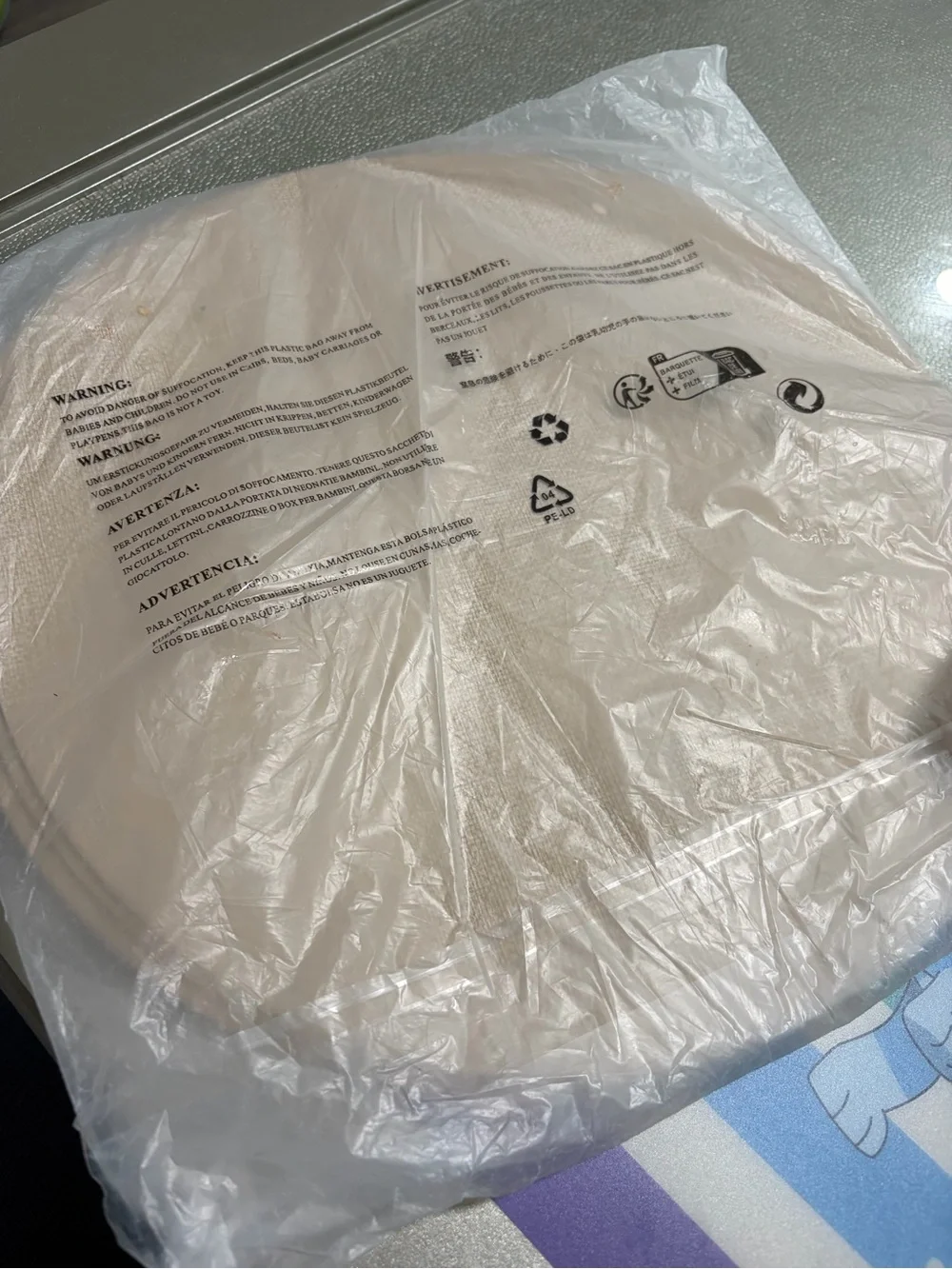 Promattoo Beige and Brown Patterned Round Bag